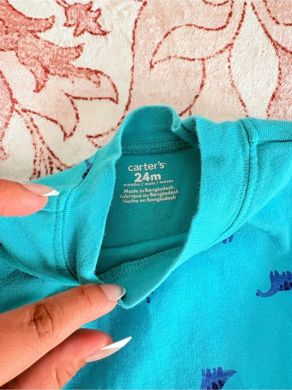 Carter's Three-Pack Baby Bodysuits — Light Blue, Teal, Brown